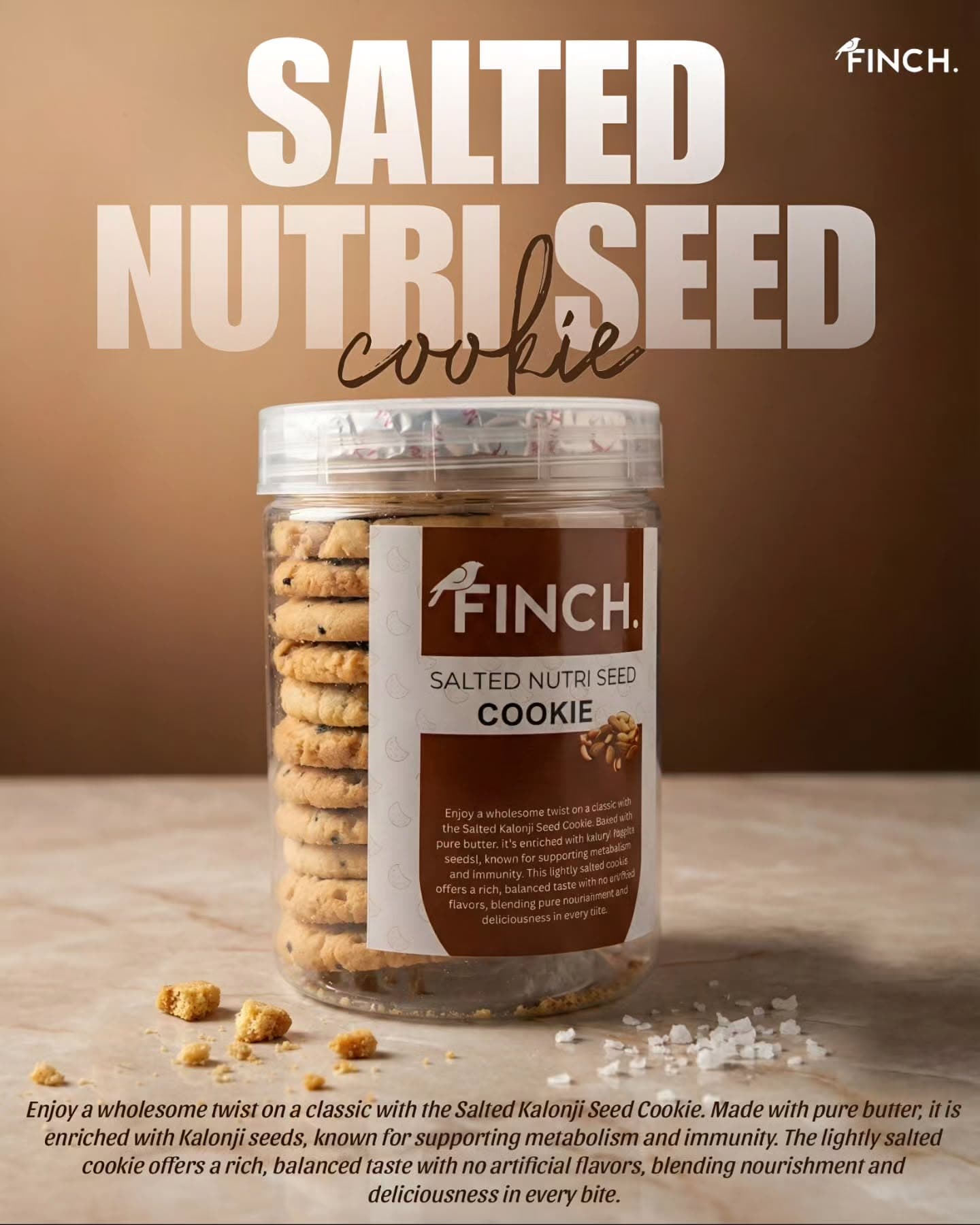 Salted nutri seed cookie jar poster